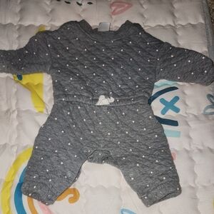 Gray Polka Dot Baby Onesie
